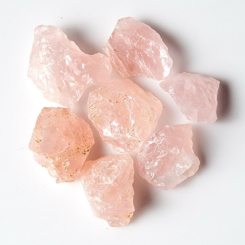 1/4 lb Natural Pink Rough Rose Quartz Crystal Gems